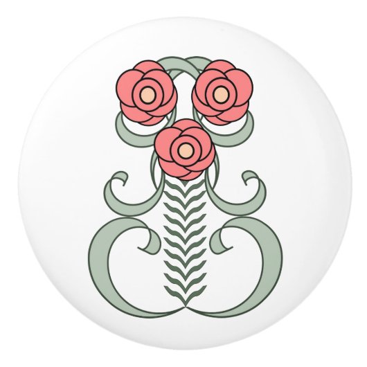 Poignée en Céramique Art Déco Keramikknauf (Vorderseite)