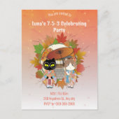 Poilunas 7-5-3-gefeiertes Party Postkarte (Vorderseite)
