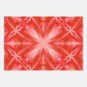 Poinciana Red Milky White Cloudy Abstract Design Geschenkpapier Set (Vorderseite 3)