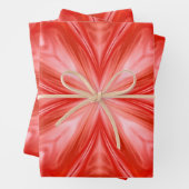 Poinciana Red Milky White Cloudy Abstract Design Geschenkpapier Set (Beispiel)