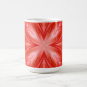 Poinciana Red Milky White Cloudy Abstract Design Kaffeetasse (Mittel)