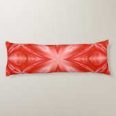 Poinciana Red Milky White Cloudy Abstract Design Seitenschläferkissen (Rückseite)