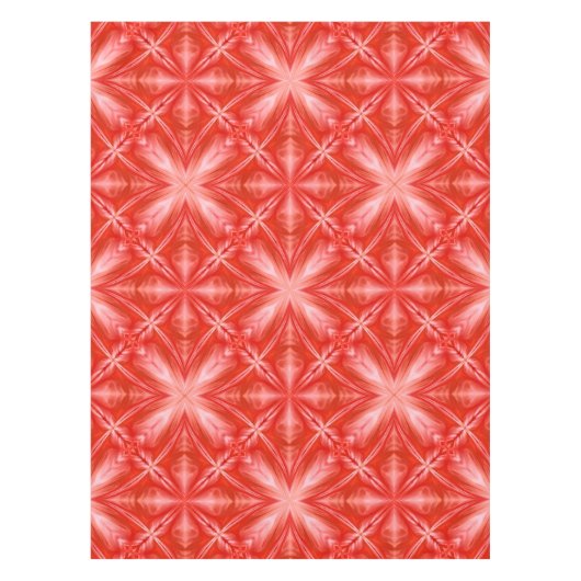 Poinciana Red Milky White Cloudy Abstract Design Tischdecke (Vorderseite)