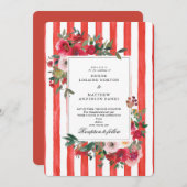 Poinciana Red Wedding Einladung (Vorne/Hinten)