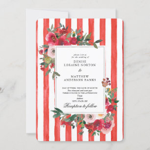 Poinciana rote Hochzeitseinladung Einladung