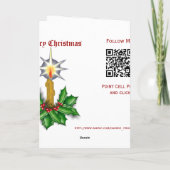 Poinsetta Bouquet Weihnachtskarte Feiertagskarte (Rückseite)