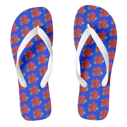 Poinsetta Flip Flops für den warmen Kleiderschrank Badesandalen (Fußbett)