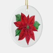 Poinsetta Ornament - Weißer Hintergrund (Rechts)