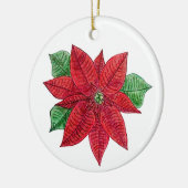 Poinsetta Ornament - Weißer Hintergrund (Links)