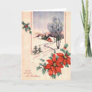 Poinsettas Feiertagskarte