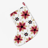 Poinsettas Großer Weihnachtsstrumpf (Rückseite (Hängend))