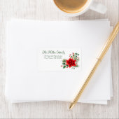 Poinsette Christmas Botanische Adresse Adressaufkleber (Insitu)