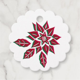 Poinsettia-1 Geschenkanhänger