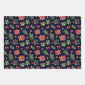 Poinsettia 3 Koordinierung der Weihnachtszeit Geschenkpapier Set (Vorderseite 2)