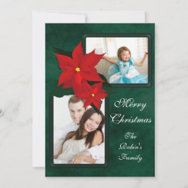 Poinsettia Add Foto Christmas Card Feiertagskarte