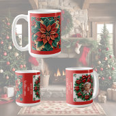 Poinsettia am Roten Weihnachten individuell anpass Kaffeetasse