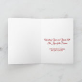 Poinsettia and Candy Canes Christmas Feiertagskarte (Innenseite)