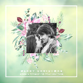 *~* Poinsettia AP20 Frohe Weihnachtsfeier FOTO Fensteraufkleber (Blatt 3)