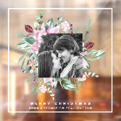 *~* Poinsettia AP20 Frohe Weihnachtsfeier FOTO Fensteraufkleber (Blatt 2)