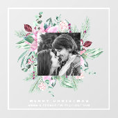 *~* Poinsettia AP20 Frohe Weihnachtsfeier FOTO Fensteraufkleber (Blatt)