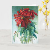 Poinsettia-Aquarell-Kunst-Gruß-Karte Karte (Gelbe Blume)