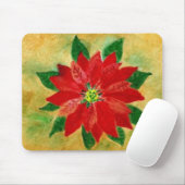 Poinsettia-Aquarell Mousepad (Mit Mouse)