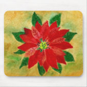 Poinsettia-Aquarell Mousepad (Vorne)
