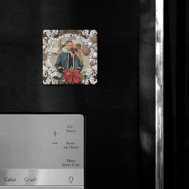 Poinsettia Bauble | Verziertes Weihnachtsfeiertag- Magnet