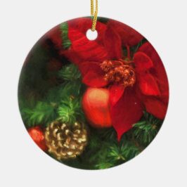 Poinsettia Beauty Keramikornament
