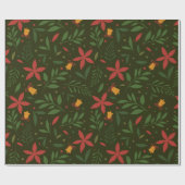 Poinsettia & Bell Elegance Geschenkpapier (Flach)