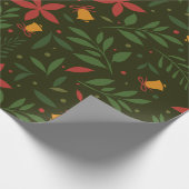 Poinsettia & Bell Elegance Geschenkpapier (Ecke)