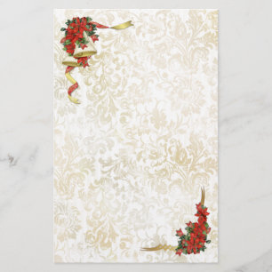 Poinsettia Bells Briefpapier