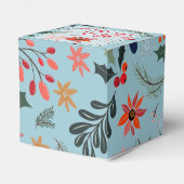 Poinsettia Berries Blätter Weihnachten Danke Geschenkschachtel (Rückseite)