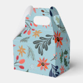 Poinsettia Berries Blätter Weihnachten Danke Geschenkschachtel (Rückseite)