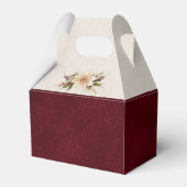 Poinsettia & Berries Hochzeit Geschenkschachtel (Rückseite)