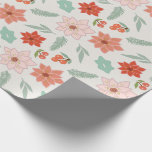 Poinsettia Berry Cream White Christmas Geschenkpapier<br><div class="desc">Dieses elegante und schicke Weihnachtsgeschenk bietet einen cremefarbenen Hintergrund mit rosa Poinsettia-Blume,  Kiefernfadenprodukten,  heiligen Blätter und Beeren. Personalisieren Sie es für Ihre Bedürfnisse. In meinem Geschäft finden Sie passende Produkte.</div>