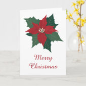 Poinsettia Blank Christmas Karte (Gelbe Blume)