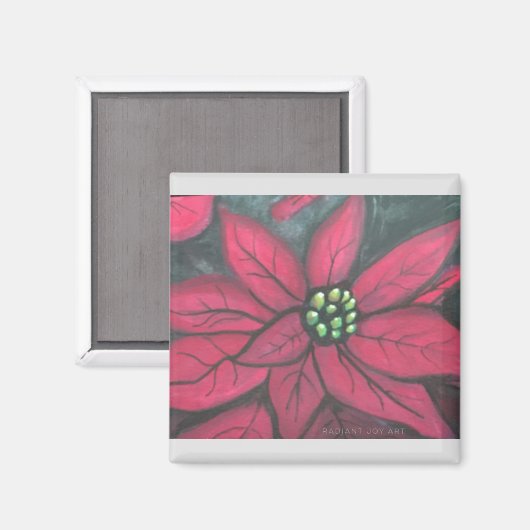 Poinsettia Blessing Magnet (Vorderseite/Rückseite)