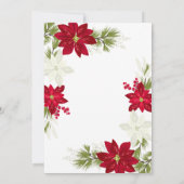 Poinsettia Blume and Pine Wedding Einladung (Rückseite)