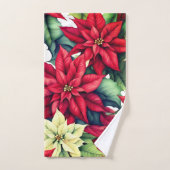 Poinsettia Blume Badhandtuch Set (Handtuch)