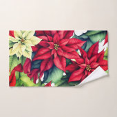Poinsettia Blume Badhandtuch Set (Handtuch)
