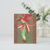 Poinsettia Blume Fairy Postkarte (Stehend Vorderseite)