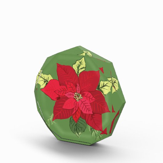 Poinsettia-Blume Fotoblock (Rechts)