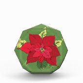 Poinsettia-Blume Fotoblock (Vorderseite)