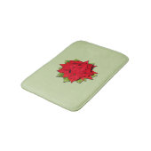 Poinsettia-Blume für Feiertage Badematte (Schrägansicht)