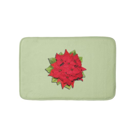 Poinsettia-Blume für Feiertage Badematte (Vorderseite)