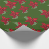 Poinsettia Blume Geschenkpapier (Ecke)