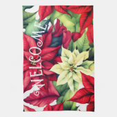 Poinsettia Blume Geschirrtuch (Vertikal)