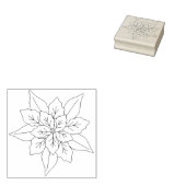 Poinsettia Blume, Illustration der Blüten Gummistempel (Stempel)
