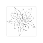 Poinsettia Blume, Illustration der Blüten Gummistempel (Prägung)
